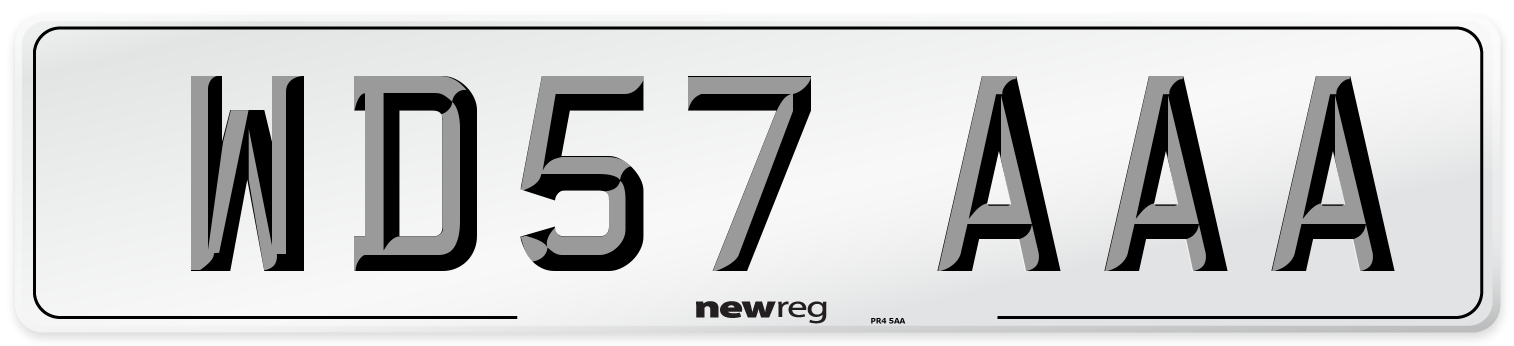 WD57 AAA Number Plate from New Reg